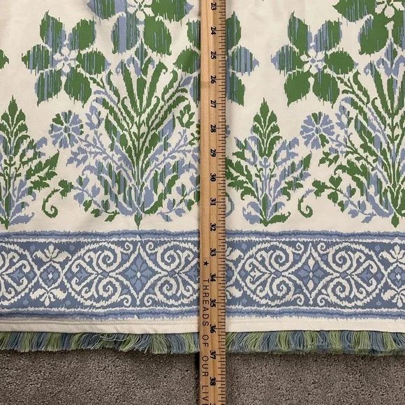 Spartina 449 Island Dress Women XLarge Beige Blue Peeples Song Floral Fringe - Picture 12 of 13